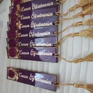 Begonvil yapraklı kitap ayracı ( öğretmenlerimize özel )